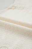 Beige Mix Texture Knitted Sleeveless Sweater Dress