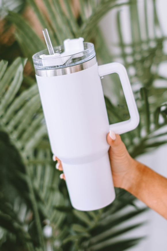 White 304 Stainless Steel Double Insulated Cup 1200ML