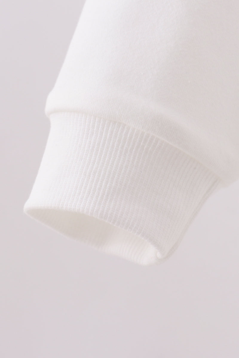 Cream hand-sewn bow mom&me sweatshirt