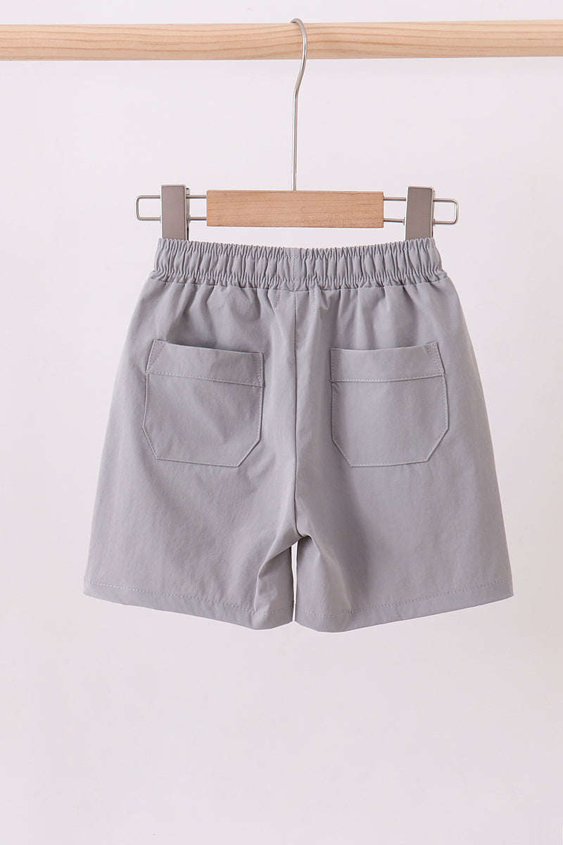 Light grey pocket performance shorts